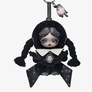 SKULLPANDA- Wednesday Plush (Classic Dress Version)